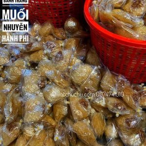 Bánh tráng muối nhuyễn hành phi